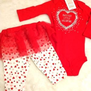 Baby girl Valentine's set,